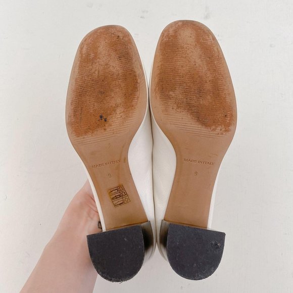 Everlane Size 9 Cream Off-White The Day Heel in Bone Leather Block Heel Pump - Picture 10 of 11